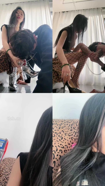 【莫吉托】下跪磕头求虐-短靴网袜虐/掐乳/鞭打喂口水