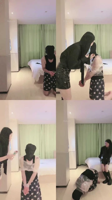 【清禾】保鲜膜窒息-鞭打踩踏耳光-人体烟灰缸