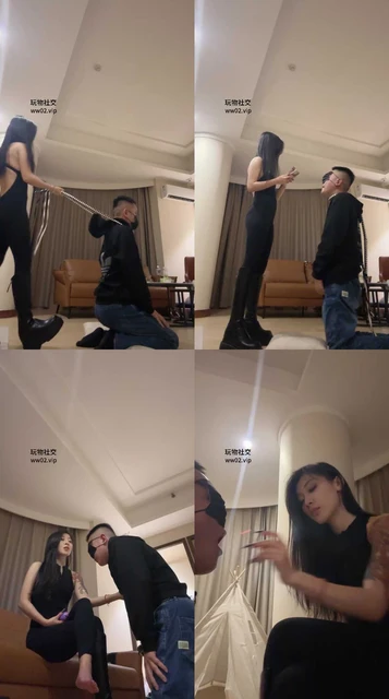 【莫吉托】长靴暴力踢踹/抽耳光/虐乳