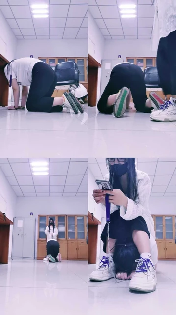 【Alice】办公室藤条重度抽闺蜜狗