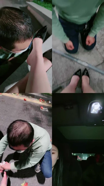 【甜心教主】户外闻舔高跟鞋/原味臭脚