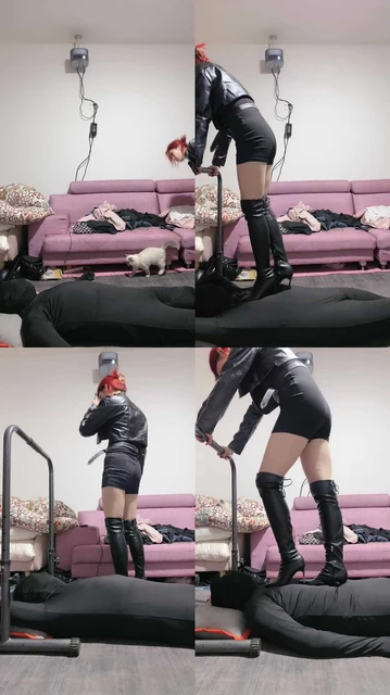 【冰诺】高跟长靴全体重踩踏