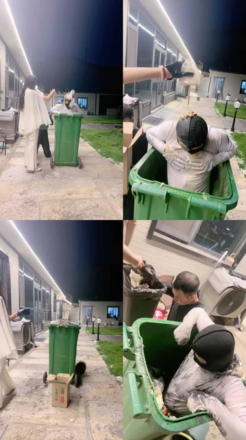 【沅芷】把狗囚禁在垃圾桶里