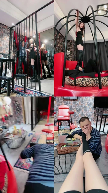 【艾琳】情趣酒店虐-口球堵嘴提档/长靴全体重踩踏