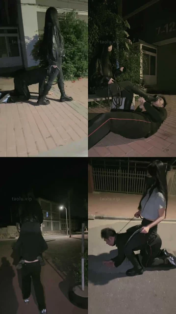 【桃幼幼】小区楼下长靴遛狗