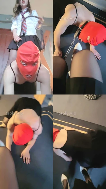 【东营天香百合】高跟踩狗头/骑马掐乳/藤条抽狗