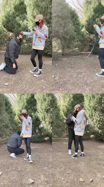 【苒溪】高帮帆布鞋白袜-户外惩罚出轨狗