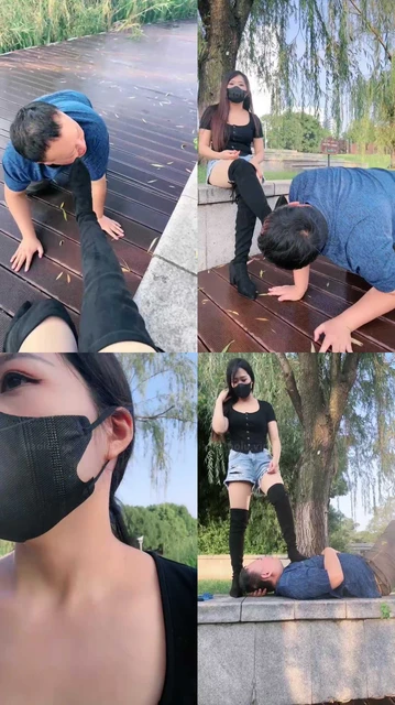 【若依】户外虐大爷-长靴踩狗/肉丝踩脸/骑马爬行