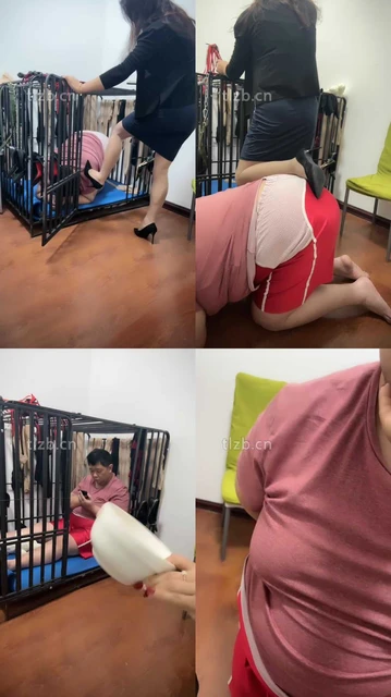 【冰色】狗笼囚禁恋足舔/吃圣水丝袜