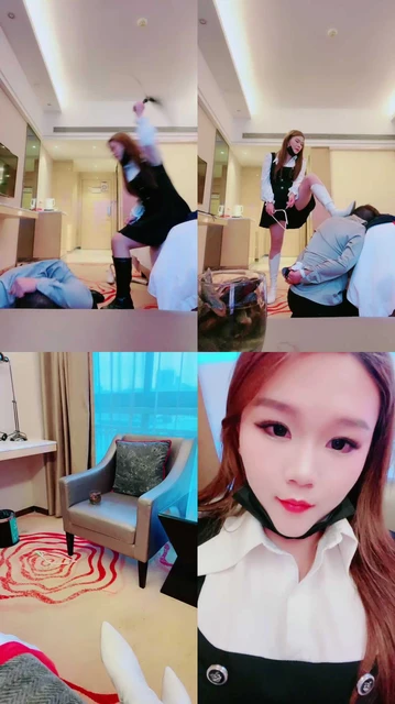 【甜心教主】长靴S捆绑丝袜塞嘴虐打