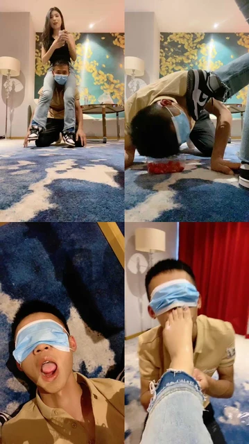 【海绵大大】牛仔小妹胯下辱/鞋底喂食/全体重踩头踩背