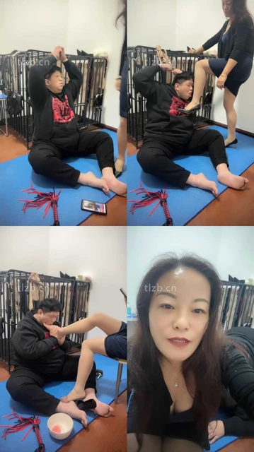 【冰色】吊绑肥狗-肉丝高跟踩虐