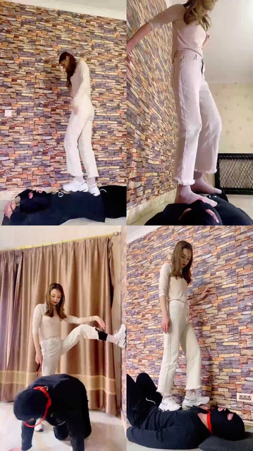 【冷鸢大大】素人运动鞋全体重踩踏