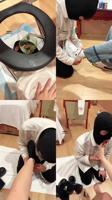 【cici】绿帽-强迫混合圣水/轮流舔脏鞋-黑棉袜气味辱