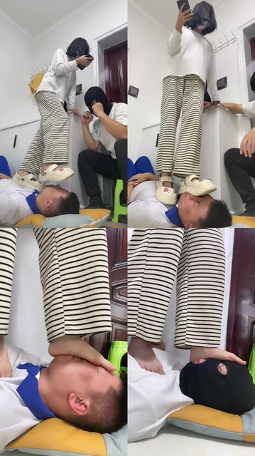 【精神小妹】素人学生S全体重踩踏初尝试