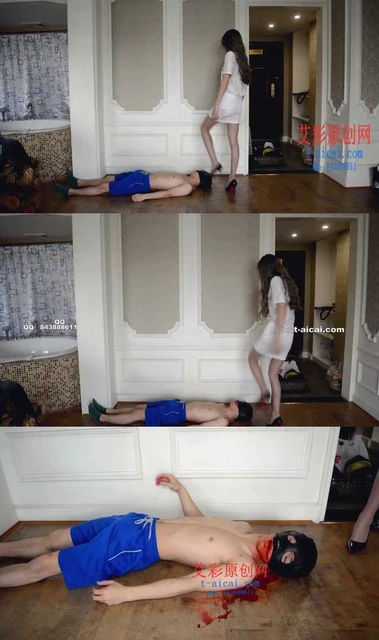 【萱萱】【奴隶岛】萱萱T恤高跟鞋跺脸