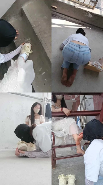 【爱可呀】天台玩弄你们的女神/舔鞋底踩食