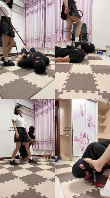 【海绵大大】皮鞋白袜全体重踩踏/清理脏鞋底/转胯狗爬