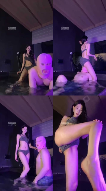 【艾琳】泳衣温泉玩狗