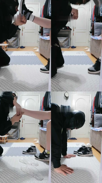 【肆虐】运动后AJ原味袜羞辱