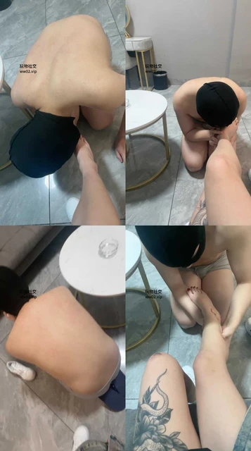 【小凤梨】纹身小主小白鞋白袜玩贱奴