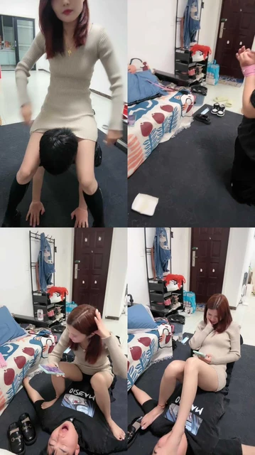 【安主子】骑狗脖/品尝圣水/揪耳朵/踩踏/伺候沐足/舔脏鞋底