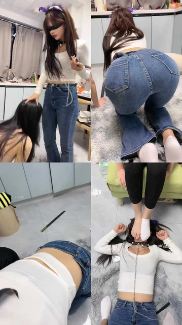 【橙宝】双母畜-奴下奴-品尝白袜/骑马转胯/臀部诱惑