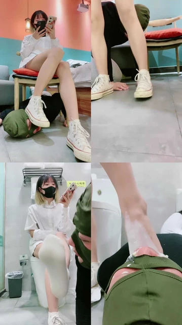 【美离子】帆布鞋踩地毯/白袜碾压深喉