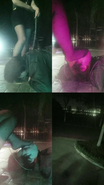 【小九】户外-让跟踪狂舔高跟黑丝