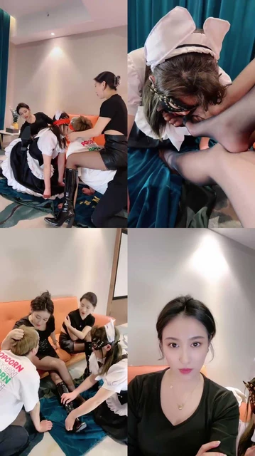 【鑫儿教头】双主VS情侣奴-骑马舔原味脚鞋-吃丝袜【双视角版】