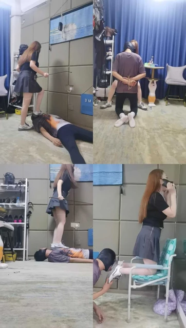 【魔鬼天使】反绑虐打/运动鞋白丝全体重踩踏