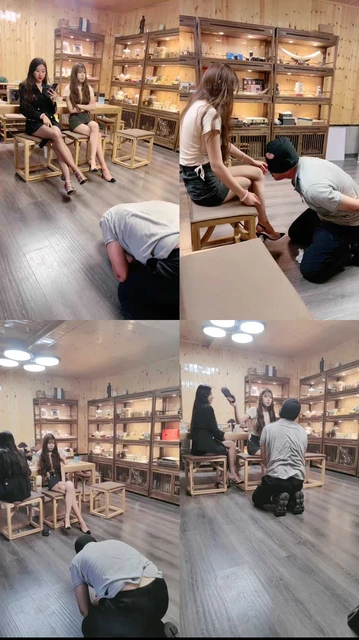 【沅芷】戴手铐-高跟全体重踩/耳光/磕头求饶【双视角版】