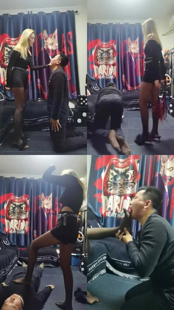 【丝温】狂抽耳光/鞭打/黑丝脚踩踏