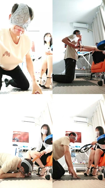 【魅影S山东】圈养老苟大清被强制虐带锁几，鞭打，租口羞辱虐乳