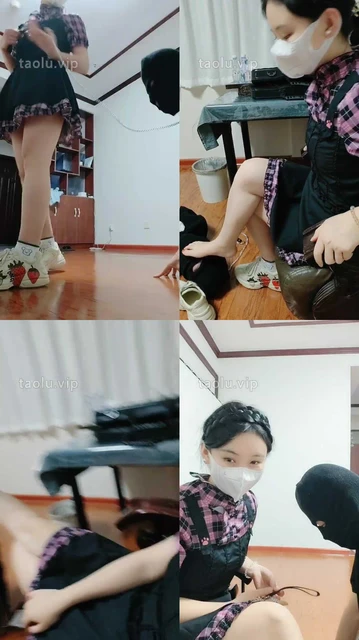 【申小悦】老爹鞋白棉袜-转胯骑马爬行/闻原味袜/耳光抽