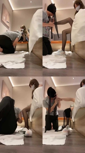 【小奈大人】洛丽塔S-小白鞋黑丝美腿虐