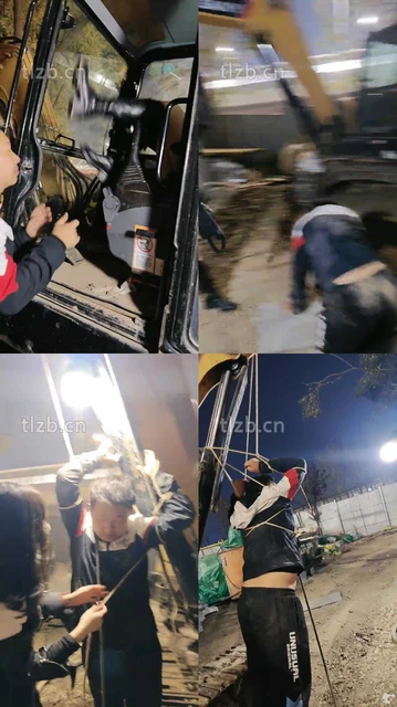 【诗琪】户外-挖掘机车内虐狗