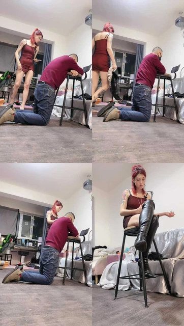 【冰诺】高跟长靴重度踢踹