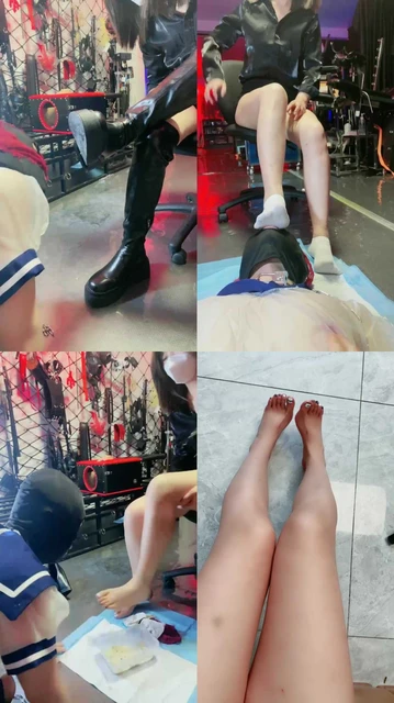 【翎遥大大】长靴踩虐/关狗笼/狗链遛狗/踩踏喂食/棉袜塞嘴
