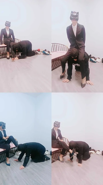 【晨沐】白领职业装高跟辱客户