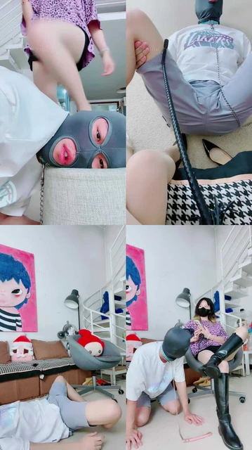 【美离子】高跟诱惑舔-小白鞋+皮靴踢虐裆/鞭打踩踏【完整版】