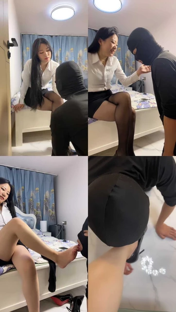 【阿昆】黑丝高跟开发追求者-转胯提档/丝袜塞嘴/骑马高跟踩