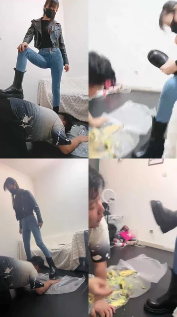 【美娜格格】短靴白袜辱废物狗【双视角版】