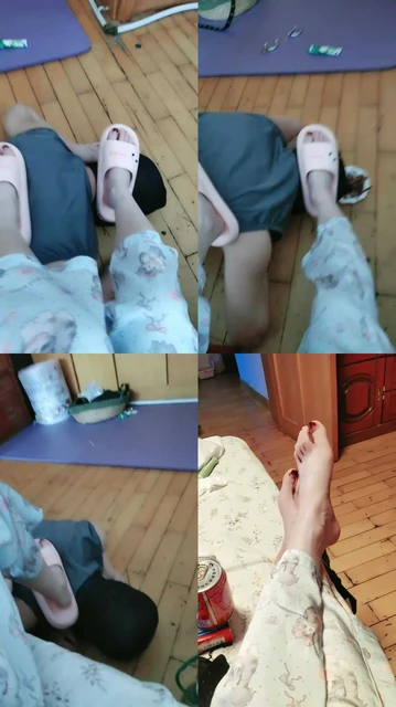 【桉】拖鞋踩踏/脚下喂食