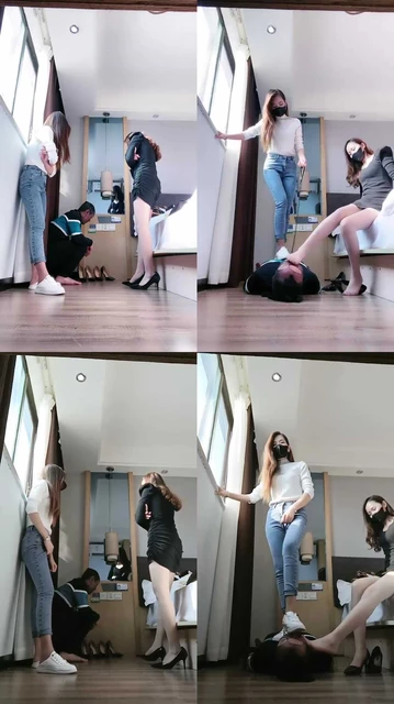 【多多】双S-小白鞋高跟/原味脚辱地毯【双视角版】