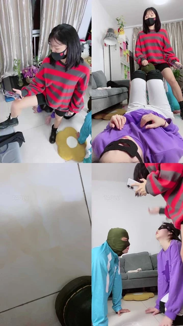 【美离子】情侣奴被强迫吃口水/舔脏鞋底【续集】