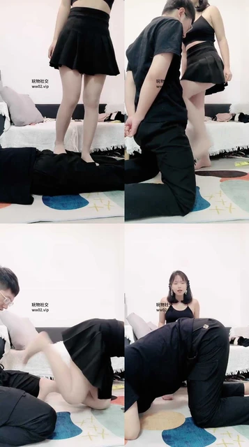 【梦中女王】肉丝脚踢裆踩虐