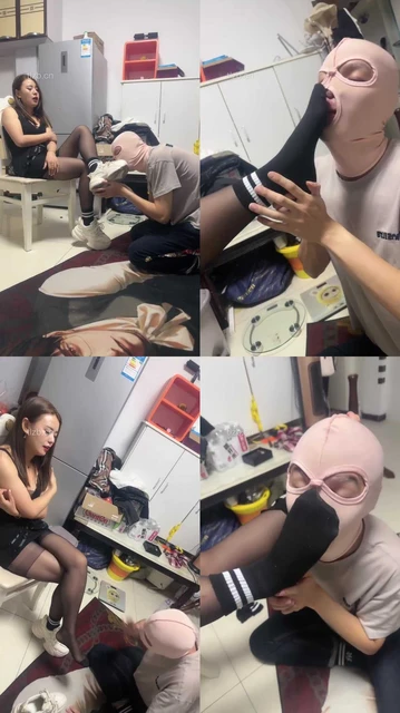 【狗哥】超狠虐待-运动鞋黑棉袜辱狗