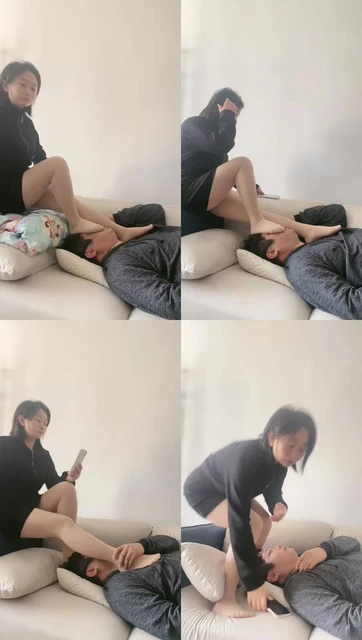 【迦娜】肉丝美腿蹂躏地毯狗【完整版】