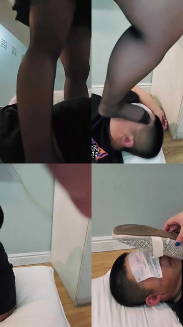 【樊樊】黑丝jio全体重踩踏-毁容踩脸